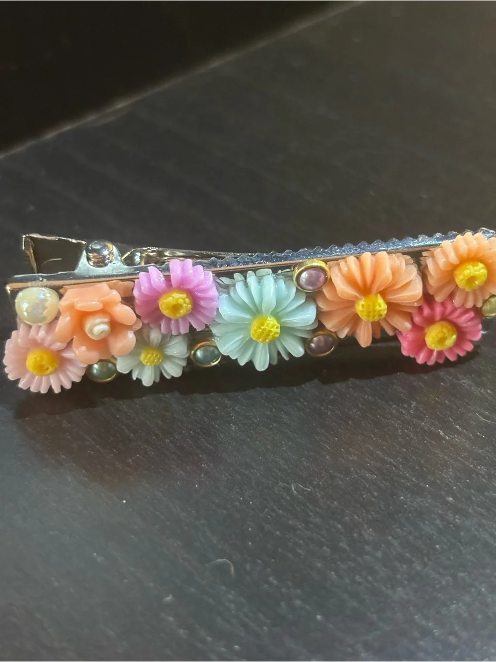 Source Unknown Pastel Daisy Flower Hair Clip Barrette